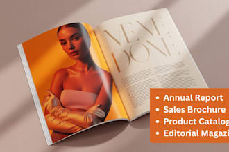design product brochure catalog, sales sheet annual report, business proposal