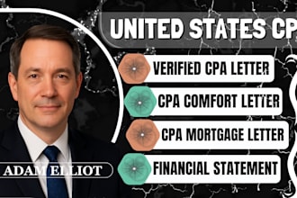 prepare US CPA letter CPA comfort, mortgage letter and audit financial statement
