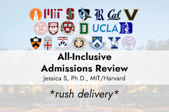edit applications for ivy league or top schools