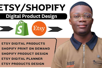 setup etsy shop, digital shopify store products, etsy digital products design,
