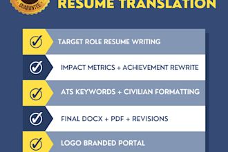 translate your military evals into a targeted civilian resume
