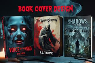 create horror, paranormal, gothic, occult, mystical and eerie book covers