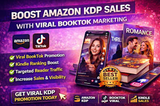 do amazon kdp book promotion, booktok marketing to boost kindle sales