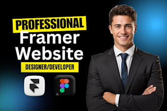 create modern framer website design, framer landing page, framer developer