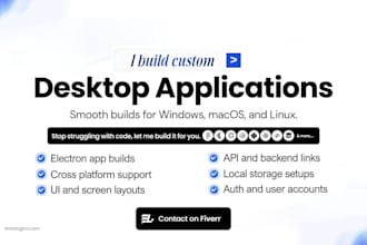 build custom electron and tauri desktop applications for windows, macos, linux