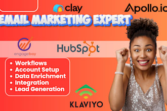 set up CRM automations in clay com, hubspot, apollo, klaviyo and instantly ai