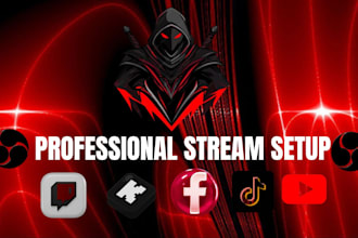 setup or fix obs, streamlabs, or vmix for pro live streaming