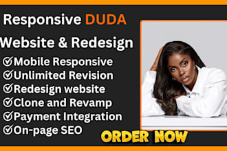 build duda website, duda website design and redesign, duda landing page, godaddy