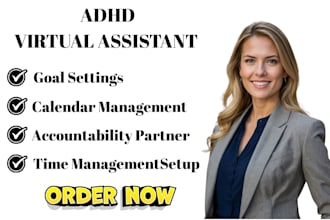 be your adhd virtual assistant, life coach, accountability partner, body double