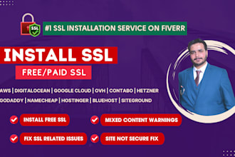 install SSL certificate or http to https and fix redirection