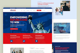 design political party election campaign website candidate with donation website