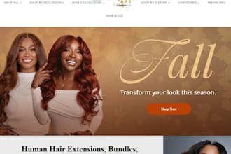 design hair extension store salon website wig website beauty website hair store