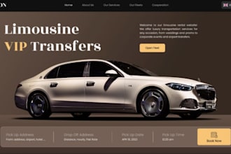 squarespace car rental website vehicle booking website transport service websit