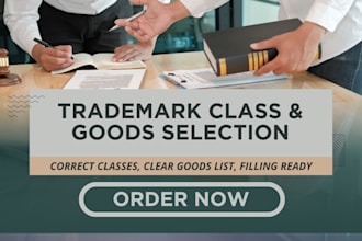 guide you on trademark classes and goods or services selection