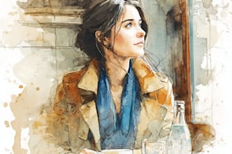 illustrate anything in watercolor style