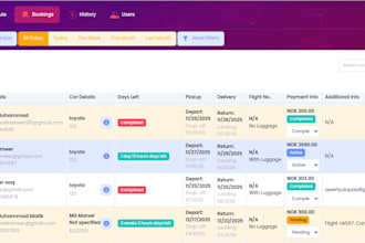 build car rental website with booking system, rent a car software and fleet ops