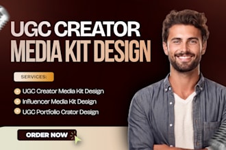 design ugc influencer media kit and creator portfolio kit for brand deals