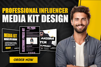 design influencer media kit, ugc creator press kit and brand collaboration kit