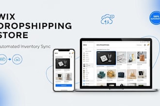 design a wix dropshipping website with automated inventory sync and payments