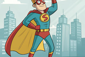 create superhero cartoon character for you