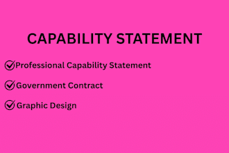 design a professional government capability statement for federal contracts
