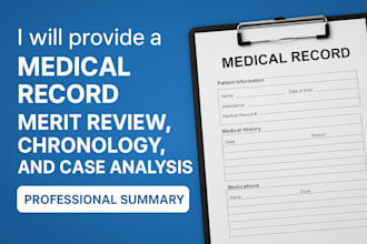 provide a medical record merit review, deviation review, and case analysis