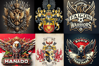 design luxury heraldic coat of arms logo