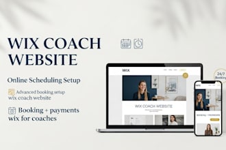 build coach and consultant wix website with online scheduling setup,redesign web