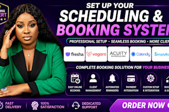 set up your fresha vagaro acuity scheduling calendly and simplybook for booking