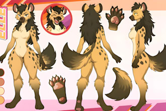 draw furry art furry reference sheet nsfw furry art fursona art character design