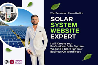 create a professional solar system website