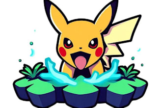 create amazing pokemon or gaming logo for your stream