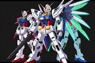 draw gundam, transformer, robot, armor, mecha
