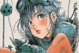 draw an illustration in anime and manga style
