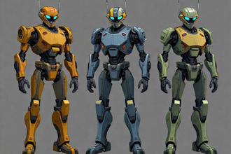 design spectacular robots, cyborgs and mechs