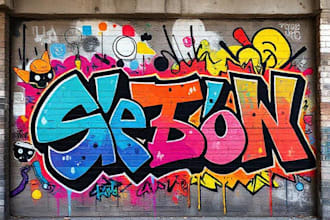 create custom graffiti art designs murals and wall arts
