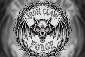 design a tattoo style metal logo