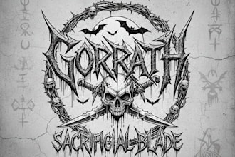 design a professional brutal band logo