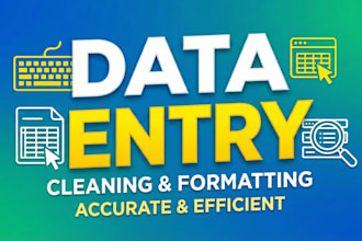 do accurate data entry, copy typing, and excel data cleanup