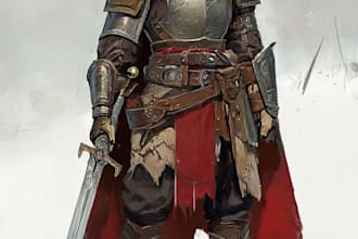 create fantasy dnd character or dnd character design