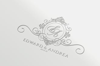 design wedding photography logo signature wedding monogram or initials