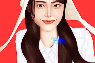 custom portrait illustration gift and profile picture