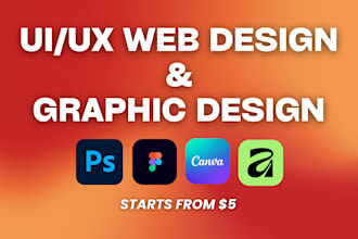 do UI UX web design and graphic design