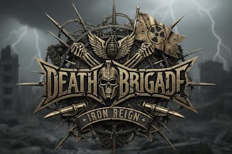 design a war metal band logo