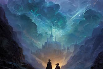 do romance book cover illustration, fantasy cover design