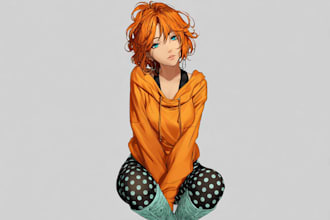 draw your manga character in a dynamic action scene
