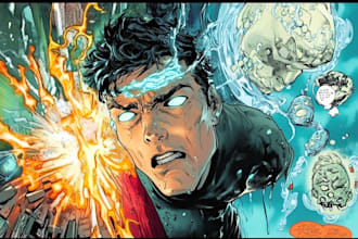 illustrate comic book action scenes