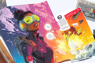 do a bold and dynamic comic book pages