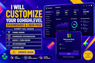 customize your gohighlevel dashboard and login page, expert ghl design