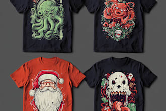 do ugly christmas sweater and t shirt design